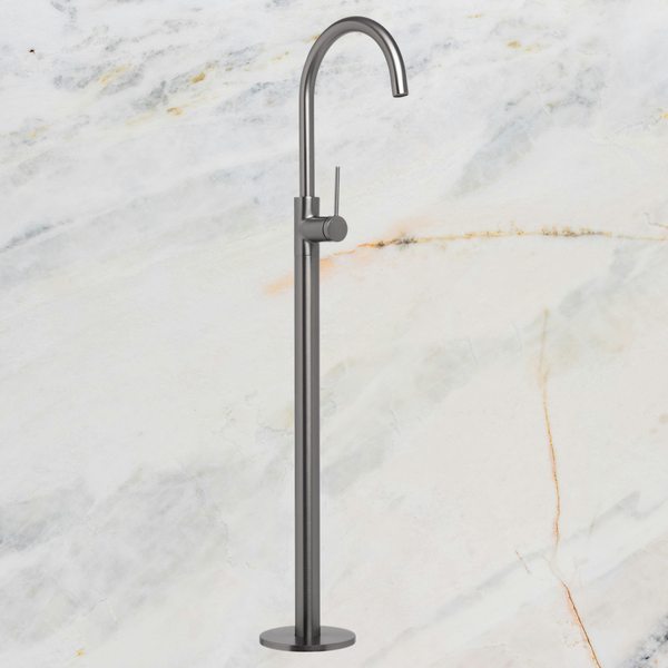 Johnson Suisse Venezia Freestanding Bath Filler Brushed Gunmetal