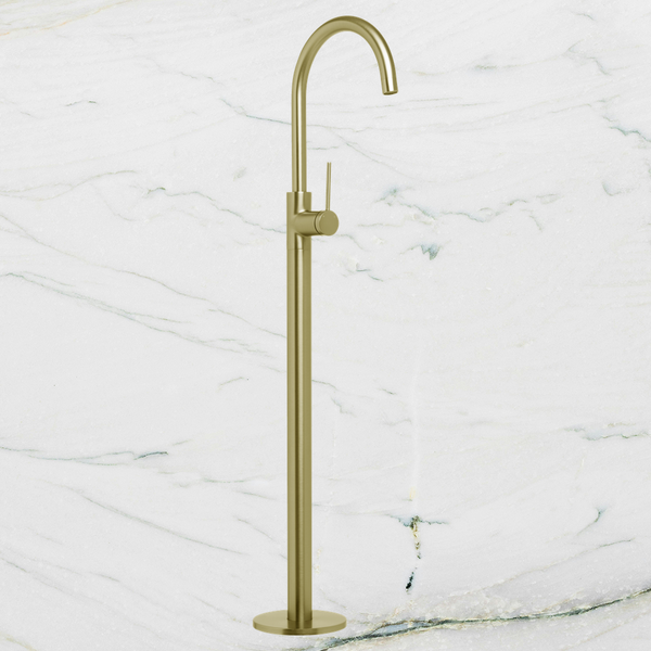 Johnson Suisse Venezia Freestanding Bath Filler Brushed Brass Gold