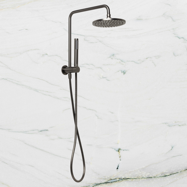 Johnson Suisse Venezia Short Twin Shower Brushed Gunmetal