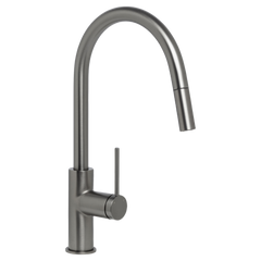 Johnson Suisse Venezia Gooseneck Pull Out Sink Mixer Brushed Gunmetal