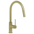 Johnson Suisse Venezia Gooseneck Pull Out Sink Mixer Brushed Brass Gold
