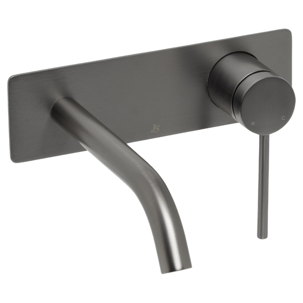 Johnson Suisse Venezia Wall Basin Mixer Brushed Gunmetal