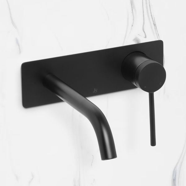 Johnson Suisse Venezia Wall Basin Mixer Matte Black