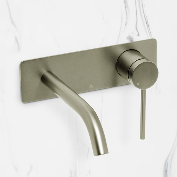 Johnson Suisse Venezia Wall Basin Mixer Brushed Nickel