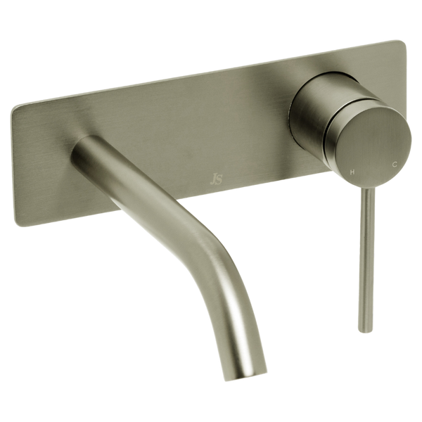 Johnson Suisse Venezia Wall Basin Mixer Brushed Nickel