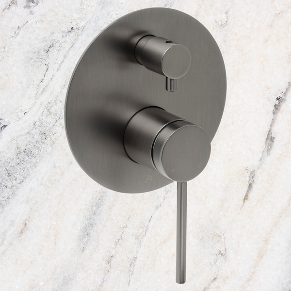 Johnson Suisse Venezia Shower Mixer With Diverter Brushed Gunmetal