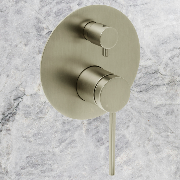 Johnson Suisse Venezia Shower Mixer With Diverter Brushed Nickel