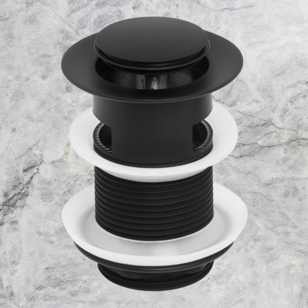 Johnson Suisse Venezia Pop-up Waste 32mm With Overflow Matte Black