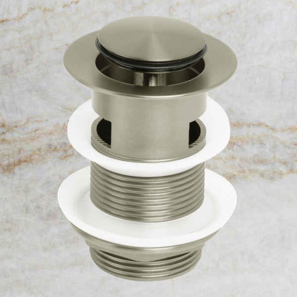 Johnson Suisse Venezia Pop-up Waste 32mm With Overflow Brushed Nickel