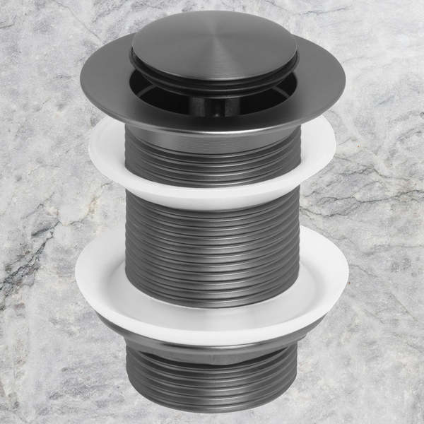 Johnson Suisse Venezia Pop-up Waste 32mm Without Overflow Brushed Gunmetal