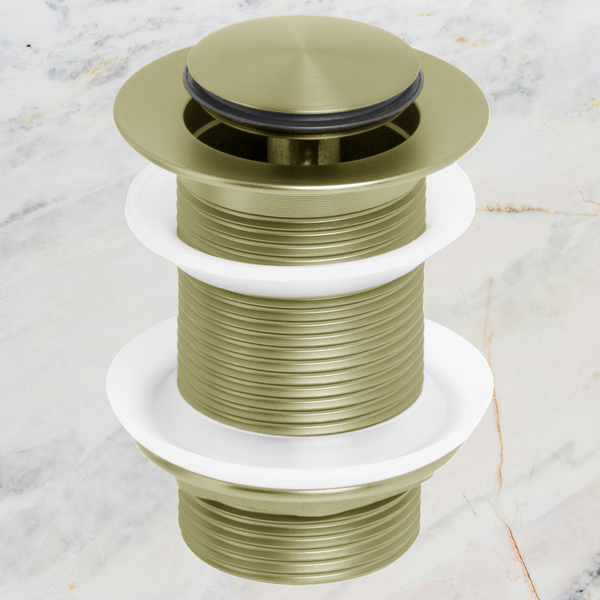 Johnson Suisse Venezia Pop-up Waste 32mm Without Overflow Brushed Brass Gold