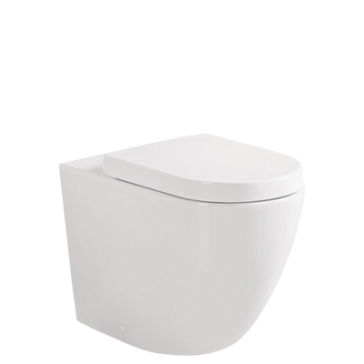 Fienza Koko Tornado Flush Wall-Faced Toilet Suite (Pan and Seat Only) Gloss White