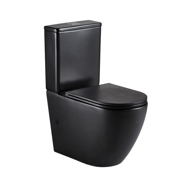Fienza Koko Tornado Back-to-Wall Toilet Suite S-Trap Matte Black