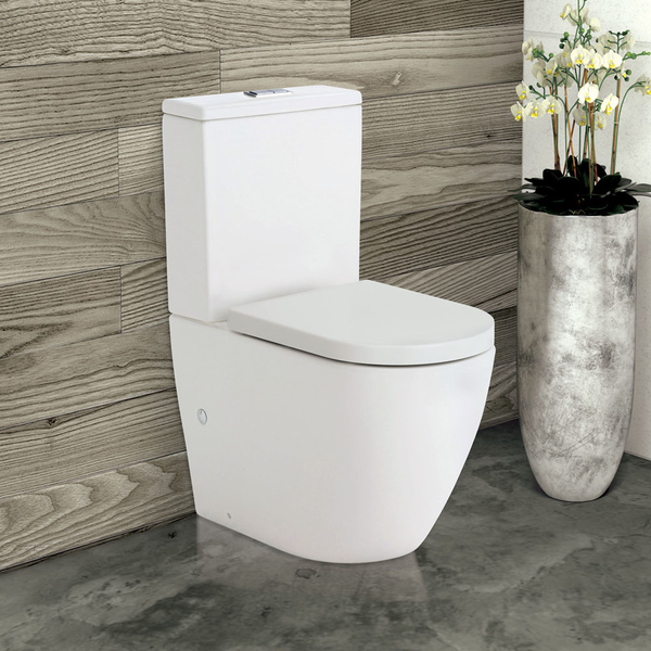 Fienza Koko Tornado Back-to-Wall Toilet Suite S-Trap Matte White