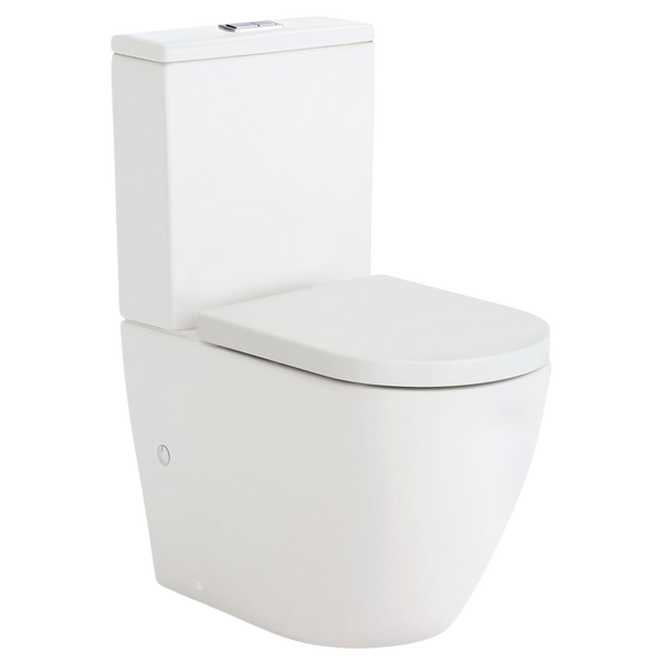 Fienza Koko Tornado Back-to-Wall Toilet Suite S-Trap Matte White