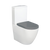 Fienza Alix Back to Wall Toilet Suite Gloss White with Grey Seat (Pan + Seat + R&T Cistern) S-Trap