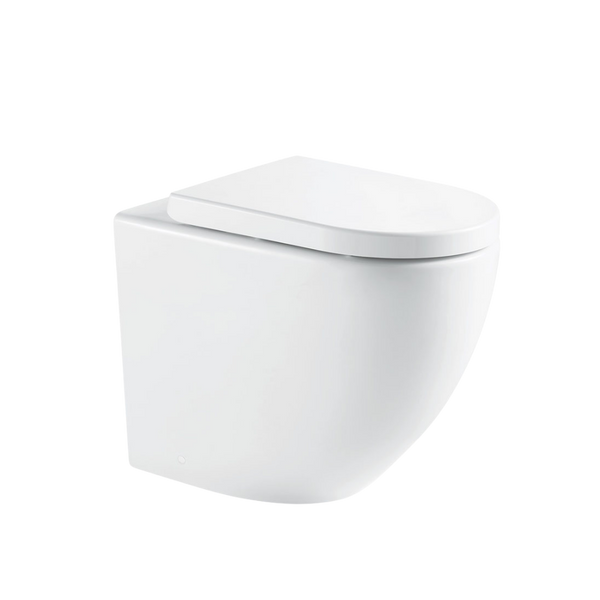 Fienza Alix Ambulant Wall-Faced Toilet Suit (Pan and Seat and GEBERIT Sigma In-Wall Cistern) Gloss White