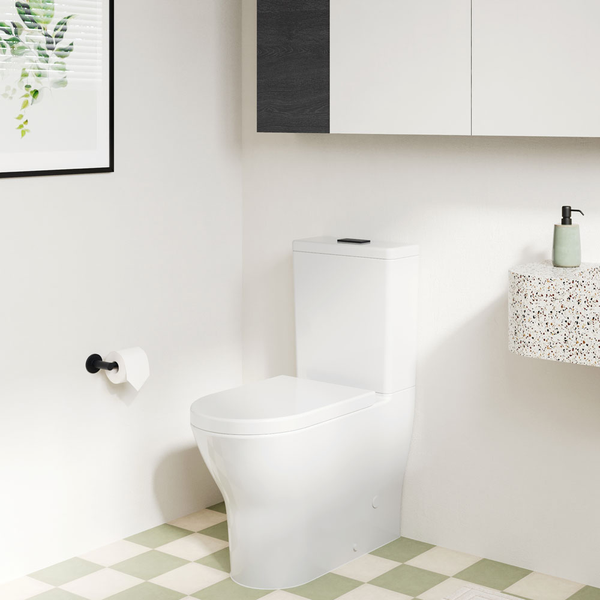 Fienza Tono Tornado Flush Back-to-Wall GEBERIT Toilet Suite S-Trap Gloss White