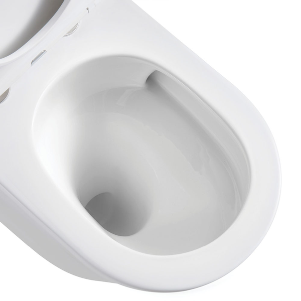 Fienza Aluca Tornado Flush Wall-Faced Toilet Suite with Slim Seat Gloss White