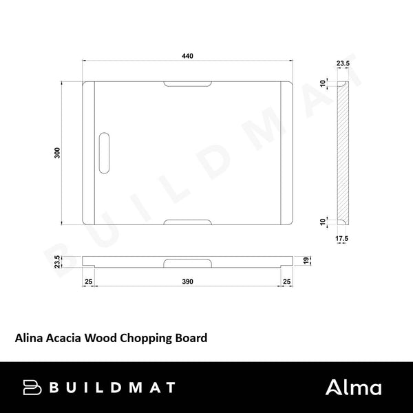 Alma Alina Acacia Wood Chopping Board