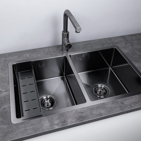 Alma Arthur Slimline Colander Brushed Gunmetal