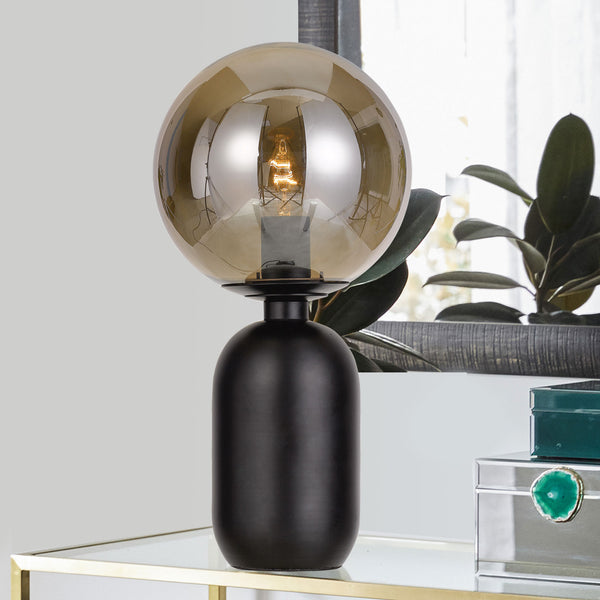 Telbix Kade Table Lamp Black Smoke