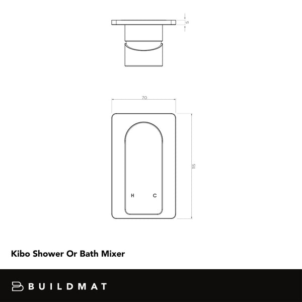 Arcisan Kibo Shower Or Bath Mixer (External Body Only) Brushed Gunmetal