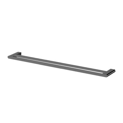 Arcisan Kibo Double Towel Rail 800mm Brushed Gunmetal
