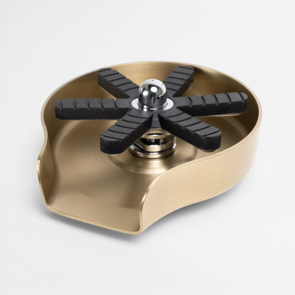 Alma Galen Glass Rinser Brushed Brass Gold