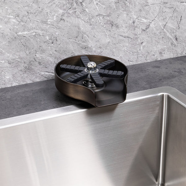 Alma Galen Glass Rinser Brushed Vintage Antique Brass