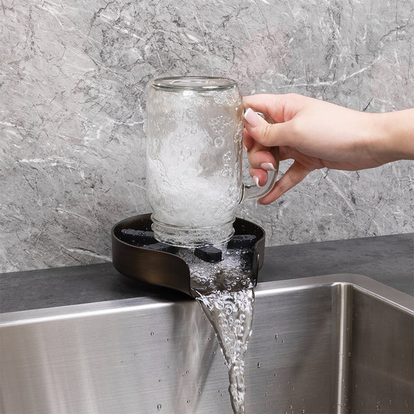 Alma Galen Glass Rinser Brushed Vintage Antique Brass