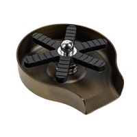 Alma Galen Glass Rinser Brushed Vintage Antique Brass