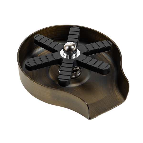 Alma Galen Glass Rinser Brushed Vintage Antique Brass