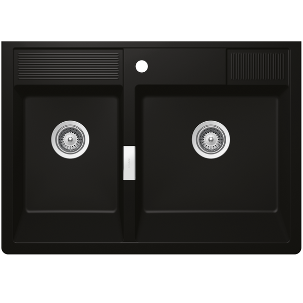 Schock Kallio One And 1/3 Bowl Night With 1 Tap Hole Black