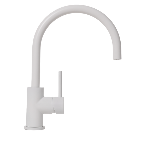 Ashanti White Gooseneck Laundry Tap Mixer