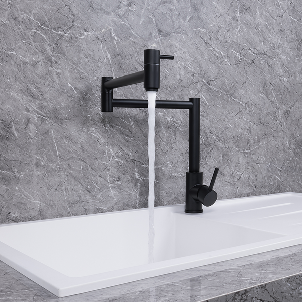 Alma Barbara Bench Pot Filler Matte Black
