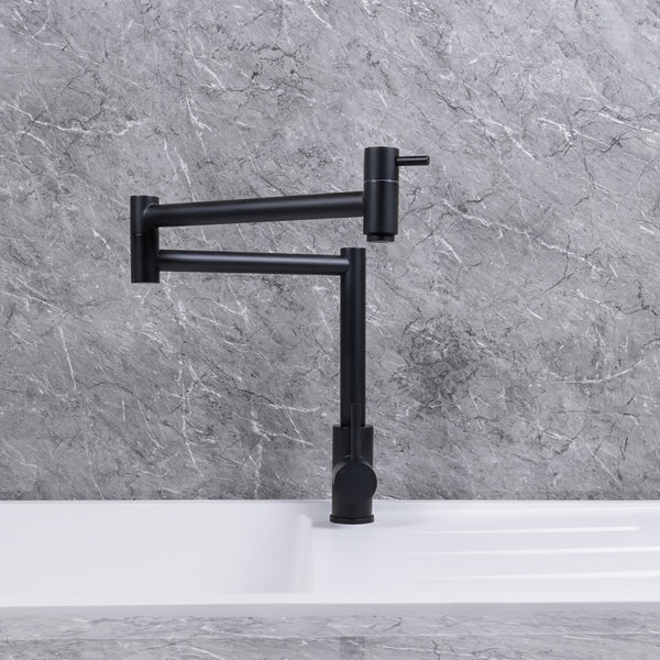Alma Barbara Bench Pot Filler Matte Black