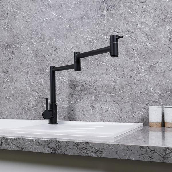 Alma Barbara Bench Pot Filler Matte Black