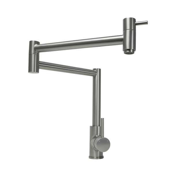Alma Barbara Bench Pot Filler Brushed Nickel