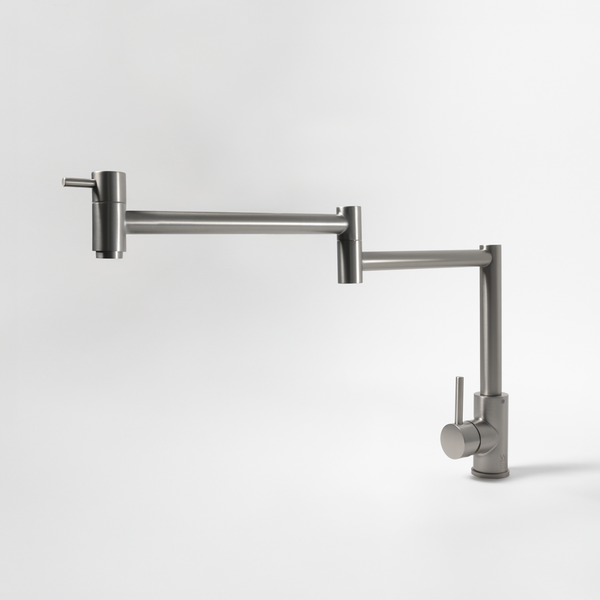 Alma Barbara Bench Pot Filler Brushed Nickel
