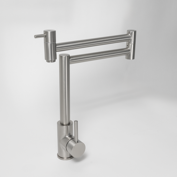 Alma Barbara Bench Pot Filler Brushed Nickel