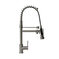 Alma Cleo Brushed Gunmetal Pull Down Dual Spray Mixer