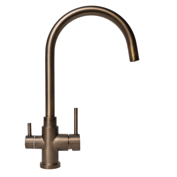 Alma Fleta Brushed Vintage Antique Brass 3 Way Filter Water Tap