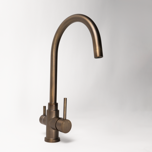 Alma Fleta Brushed Vintage Antique Brass 3 Way Filter Water Tap