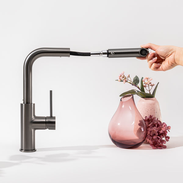 Alma Nisa Square Pull Out Mixer Brushed Gunmetal