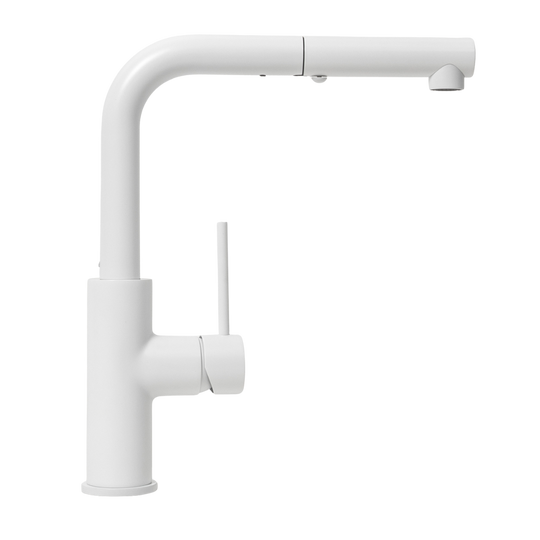 Nisa Square Pull Out Laundry Tap Mixer White