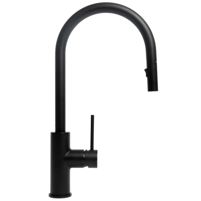 Alma Mira Matte Black Pull Out Mixer