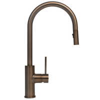 Alma Mira Brushed Vintage Antique Brass Pull Out Mixer