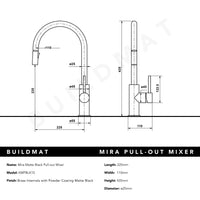Mira Matte Black Pull Out Mixer