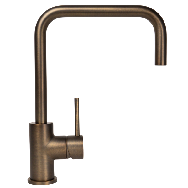 Alma Charlotte Brushed Vintage Antique Brass Square Mixer